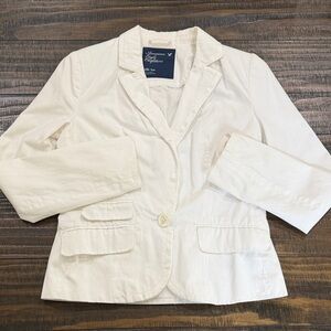 American Eagle Outfitters Off White Blazer